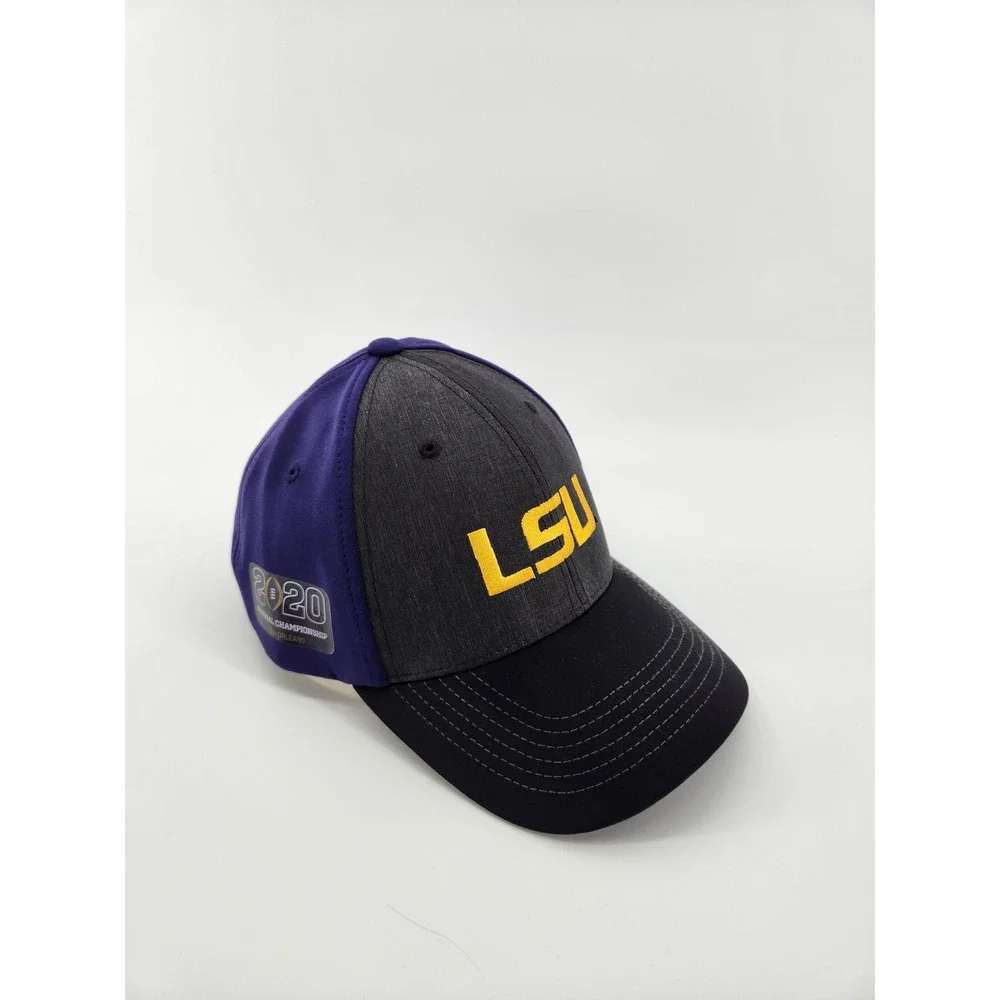 LSU Tigers Top of the World‎ 2020 Champions Hat Purple Gray Fitted Cap